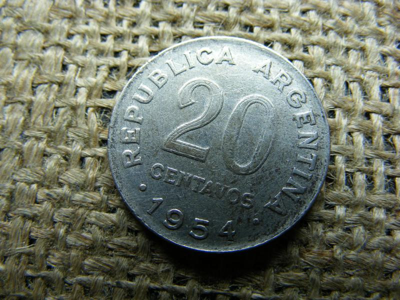 Argentína 20 centavos, 1954