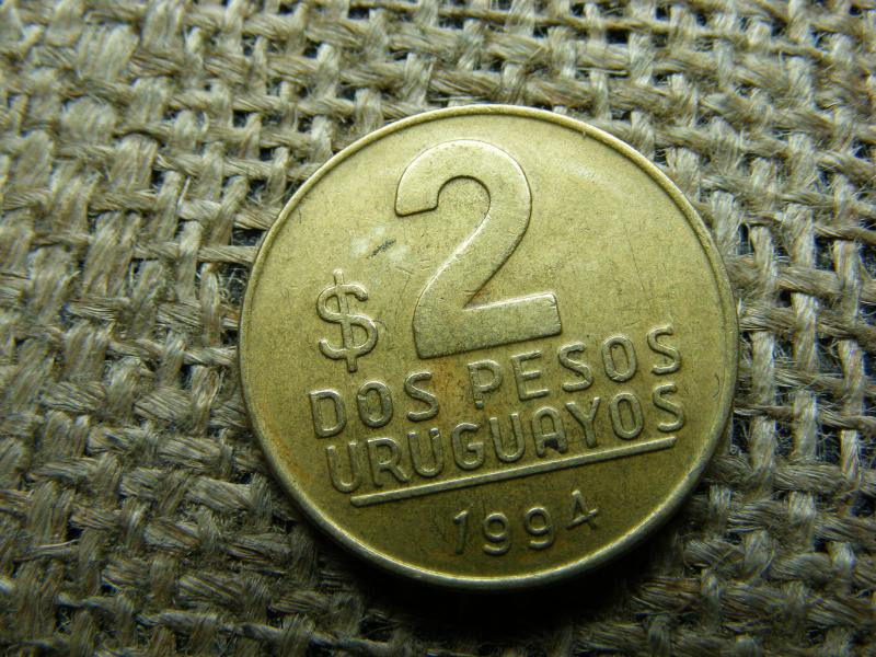 Uruguay 2 pesos, 1994, fémpénz