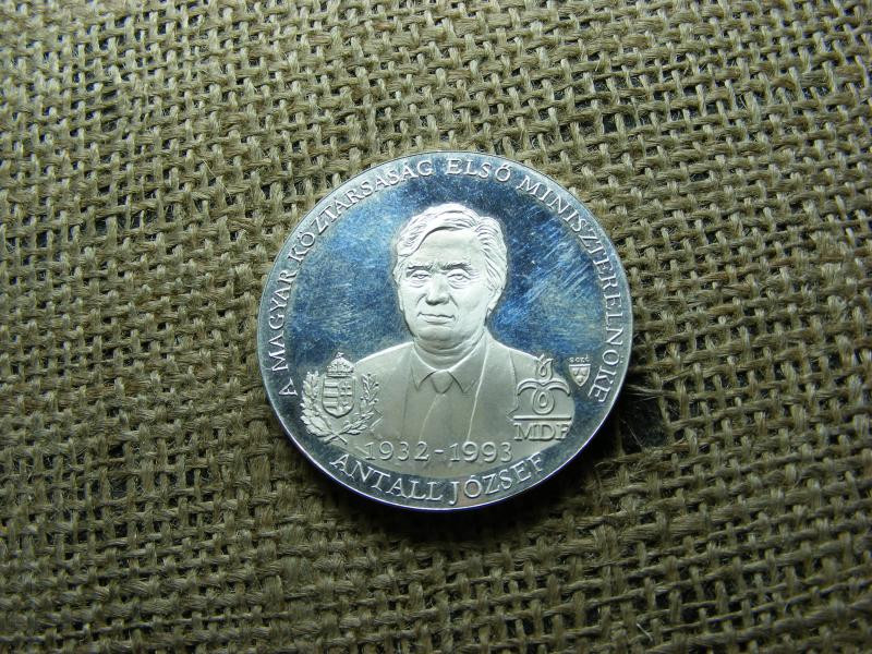 Antall József emlékérem, 1993, ezüst, PP