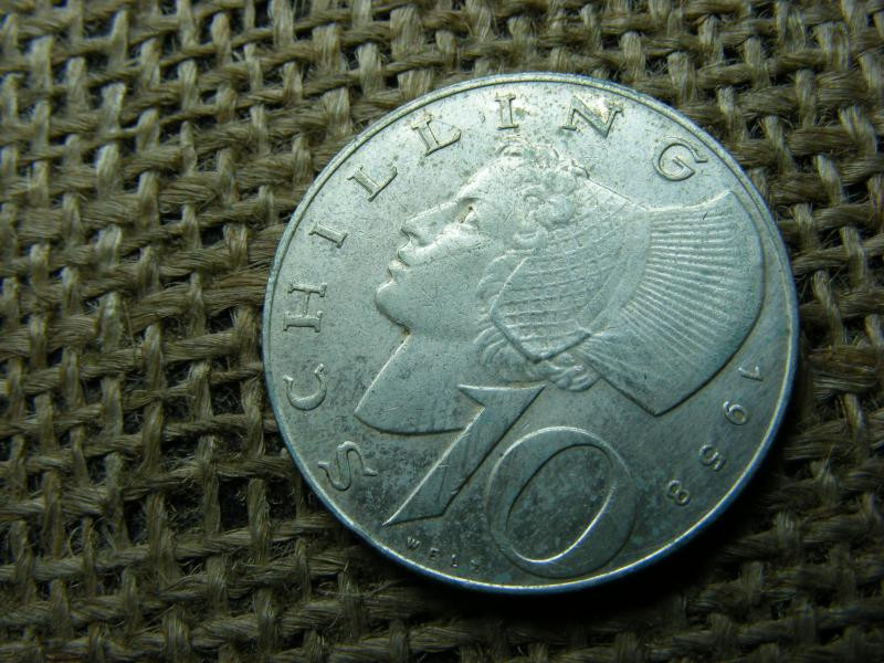 Ausztria, 10 Schilling, 1958, ezüst