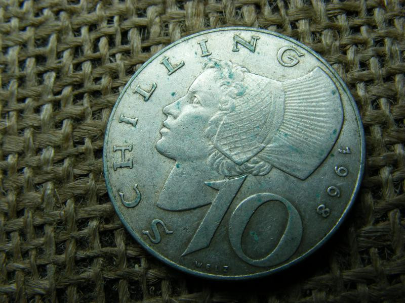 Ausztria, 10 schilling, 1968, ezüst