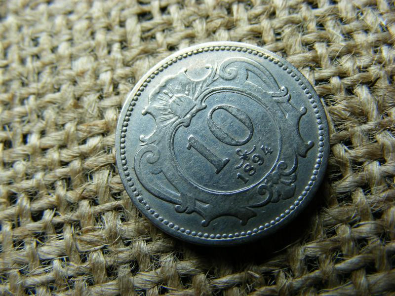 10 heller, 1894, Korona-pénzrendszer