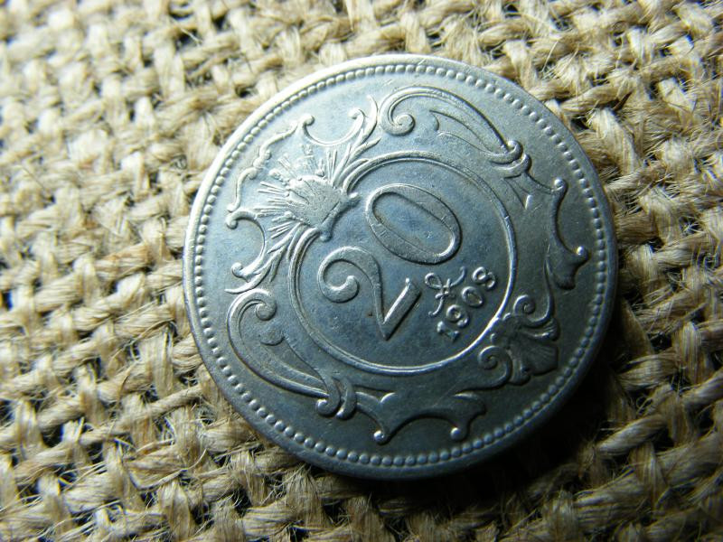 20 Heller, 1908, Korona-pénzrendszer