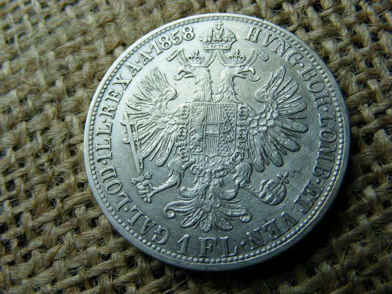 Ezüst 1 forint, 1858, Ferenc József