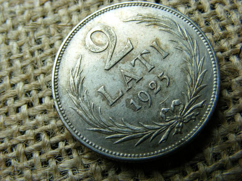 Lettország, 2 lati, 1925, ezüst