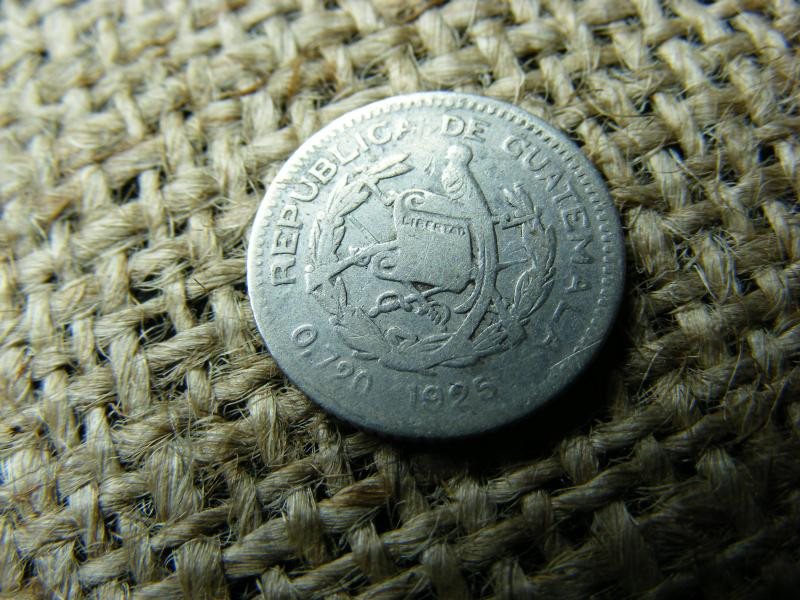 Guatemala 5 centavos, 1925, ezüst