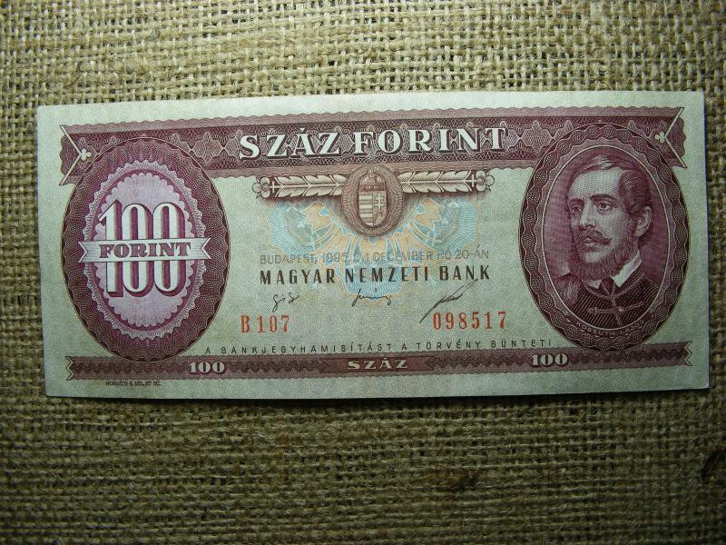 100 forintos bankjegy, 1995, hajtott