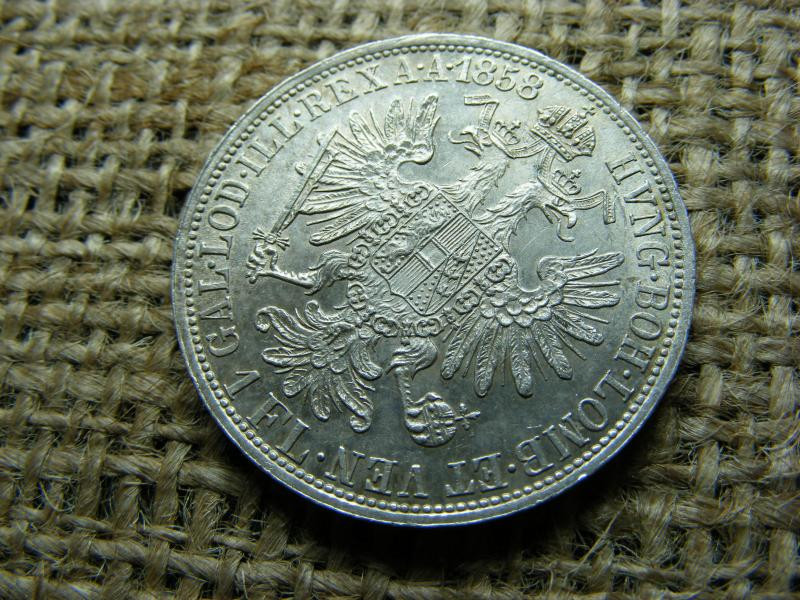 Ferenc József, 1 forint, 1858, ezüst
