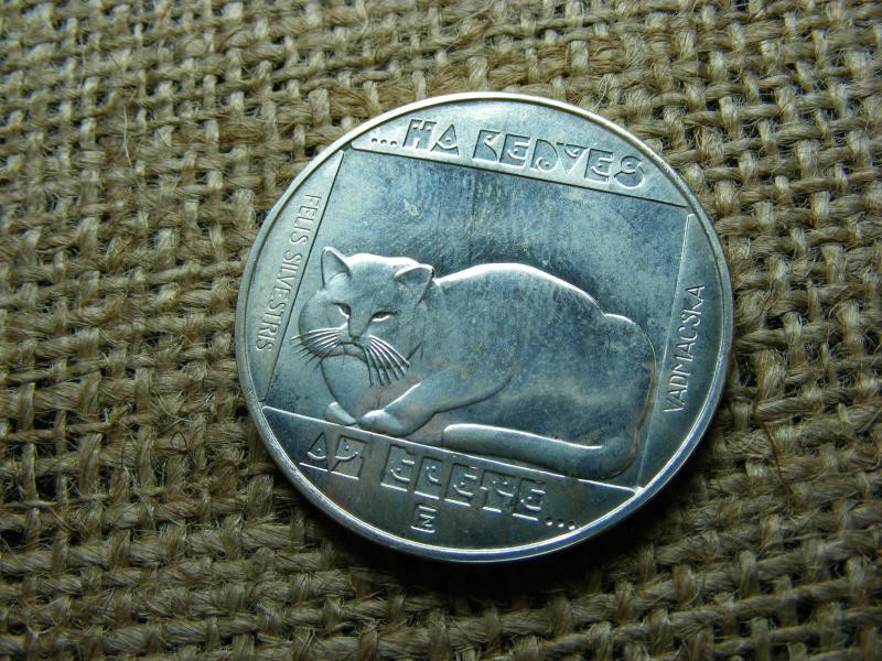 Ezüst 200 forintos érme, 1985, Vadmacka, BU