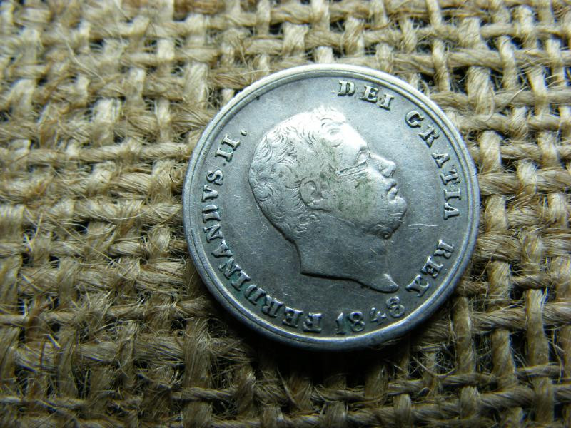 Olaszország, 10 Grana, 1848, Ferdinando II, ritka