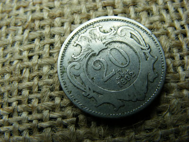 20 Heller 1892, ritka évszám