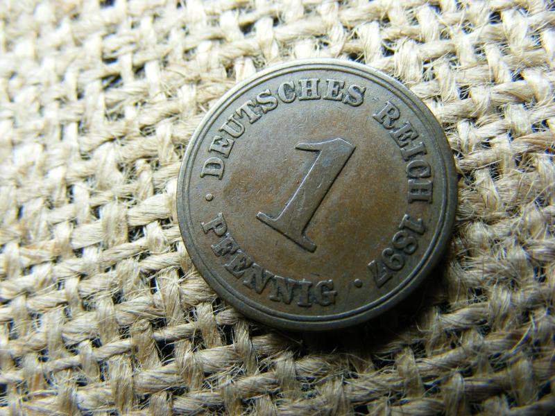 Birodalmi 1 pfennig érme, 1897, F jelzés