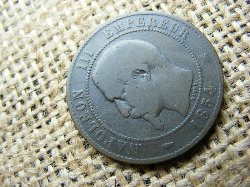 Franciaország 10 centimes, 1854, BB