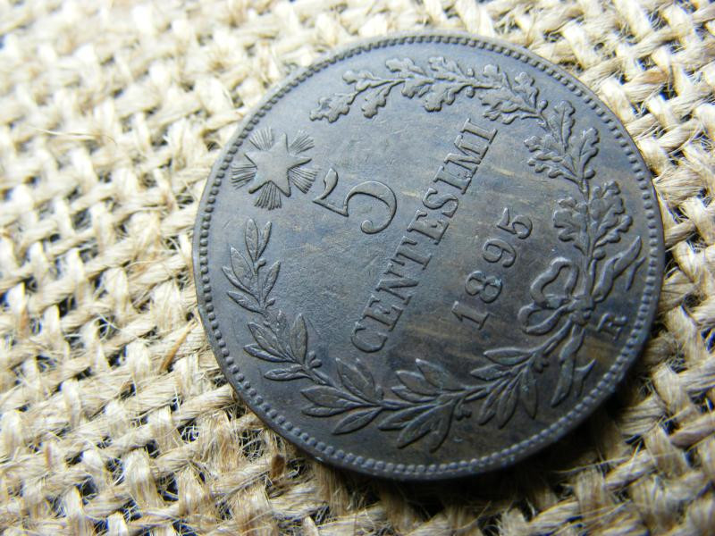Olaszország 5 centesimi, 1895, R