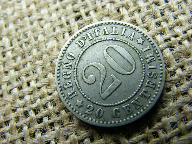 Olaszország 20 centesimi, 1894, Umberto I