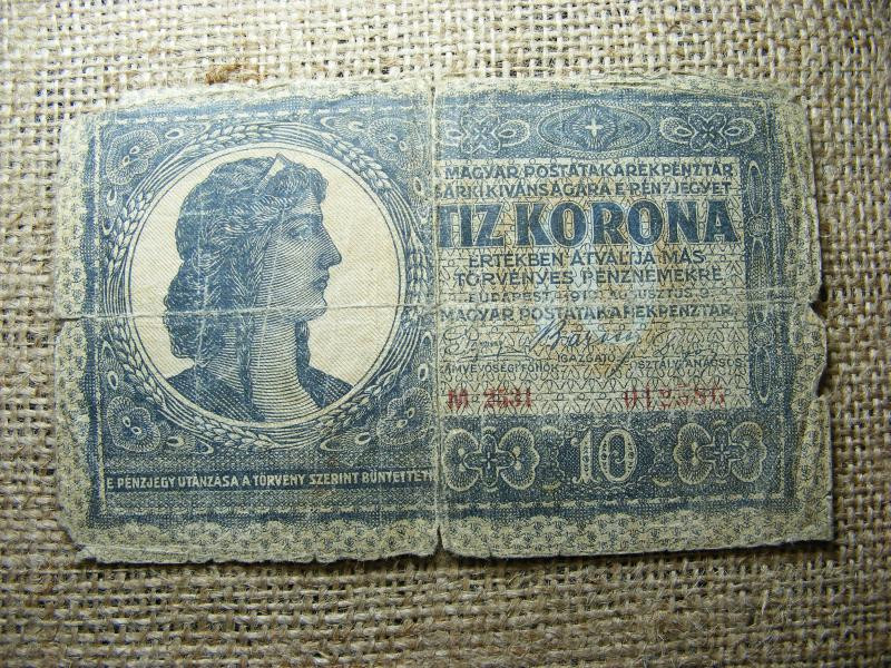 10 korona bankjegy, 1919, M