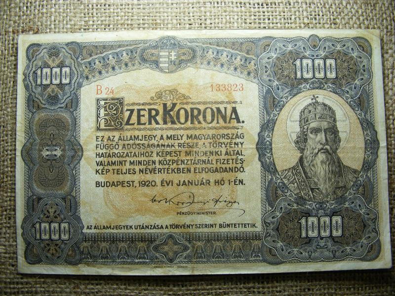 1000 Korona, 1920, Magyar Királyság