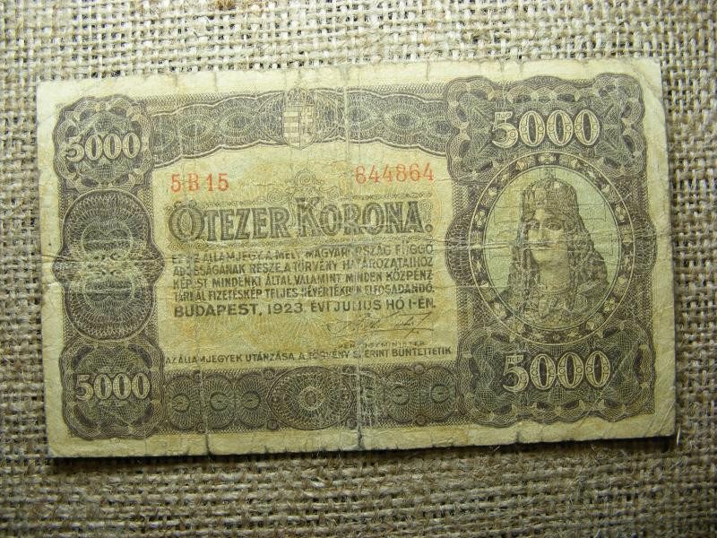 5000 koronás bankjegy, 1923