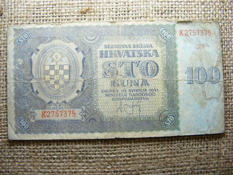 Horvátország 100 kuna, 1941, bankjegy
