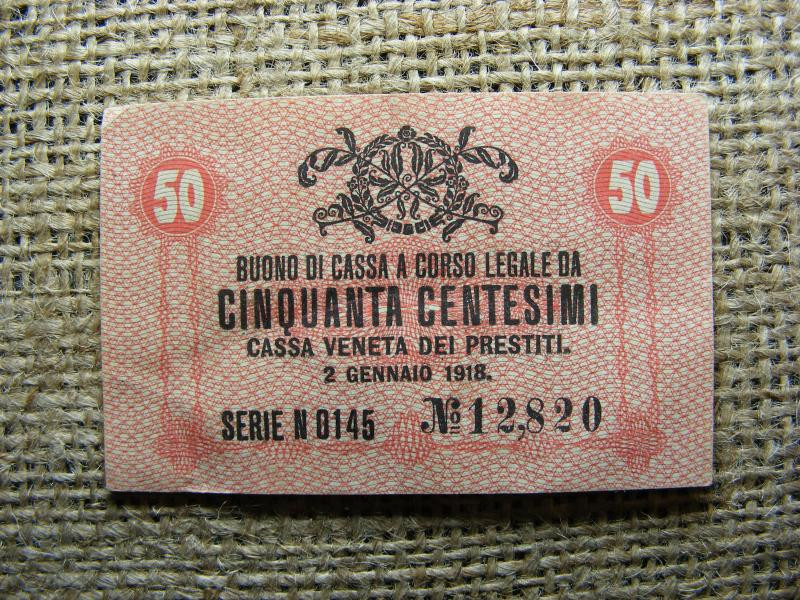 Olaszország 50 centesimi, 1918, papírpénz