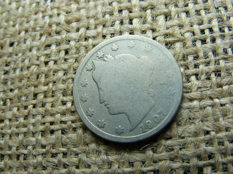 USA 5 centes érme, 1907, V állapot