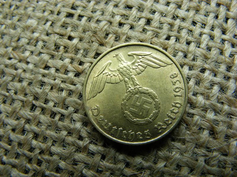 Birodalmi 5 pfennig, 1938, F jelzés