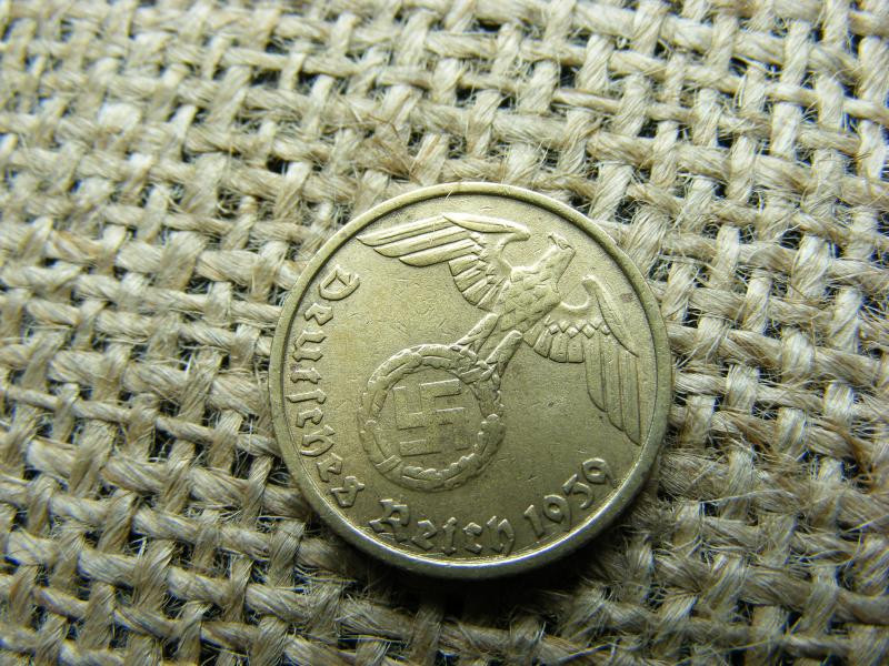 Birodalmi 5 pfennig érme, 1939, D