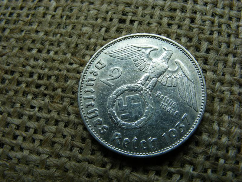 Birodalmi ezüst 2 márka, 1937, J