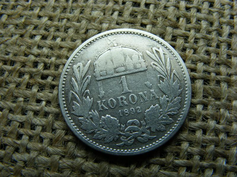 Ezüst 1 korona, 1892, KB