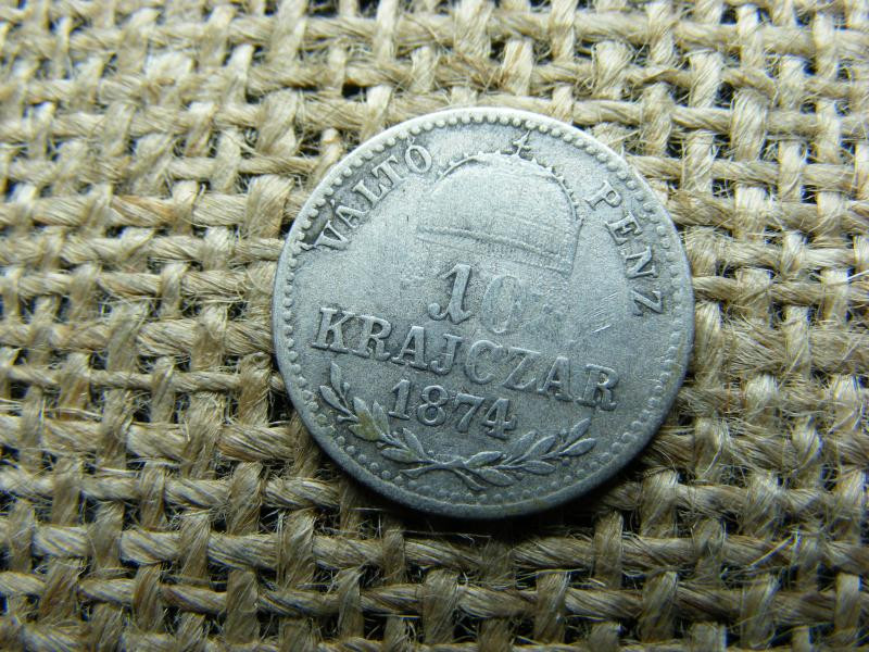 Ezüst 10 krajcár, 1874, KB VP