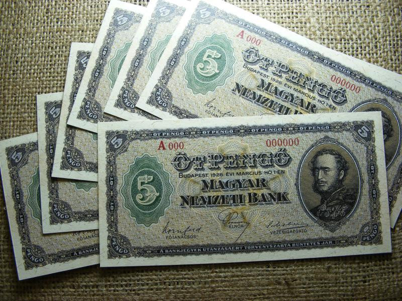 5 Pengő, 1926, Nagyon Jó Minőségű, Nyomdai Másolat