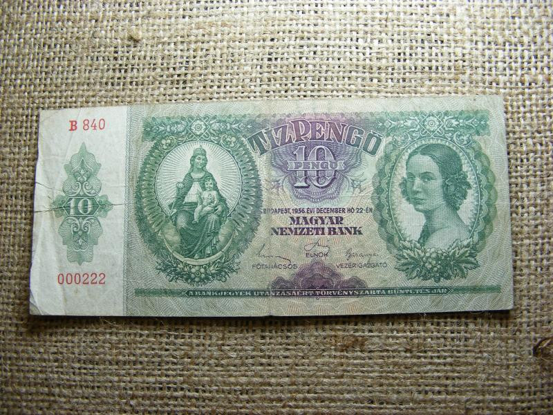 10 pengő, 1936, alacsony sorszám 222