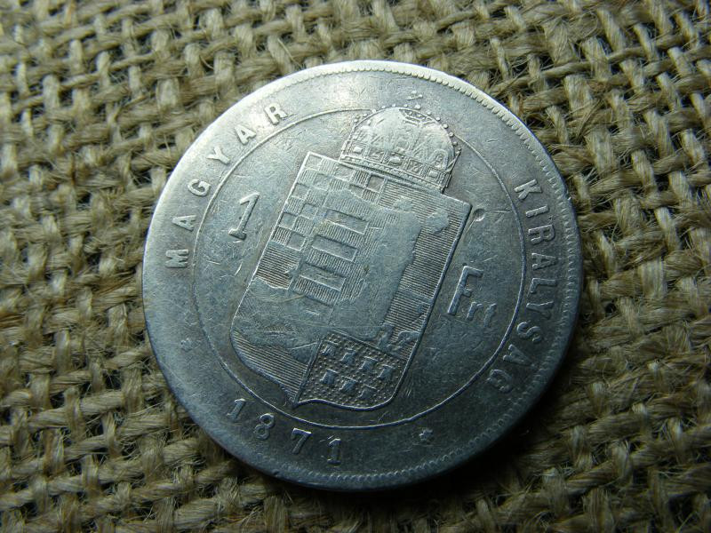Ezüst 1 forintos érme, 1871, KB