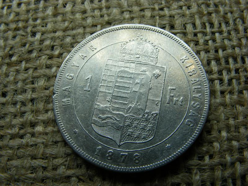 Ezüst 1 forintos érme, 1878, KB