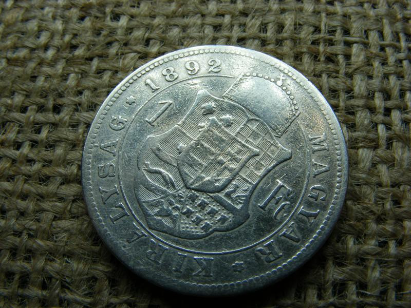 Ezüst 1 forintos érme, 1892, KB