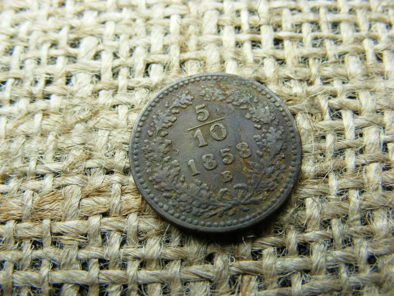5/10 Krajcár, 1858, B