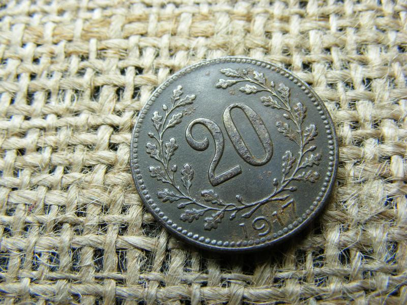 20 heller, 1917, Korona-pénzrendszer