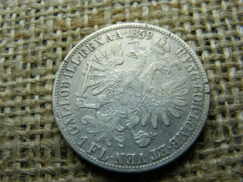 Ezüst 1 forint, 1859, M