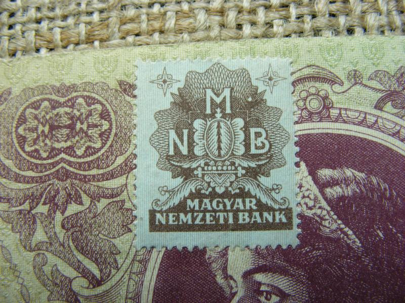 10000 pengő, 1945, hibás MNB bélyeggel