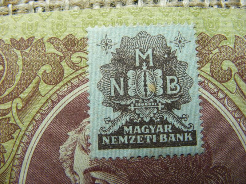 10000 pengő, 1945, hibás MNB bélyeggel