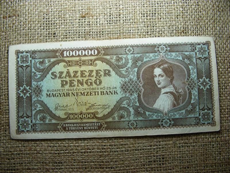 Százezer pengő, 1945, Magyarország