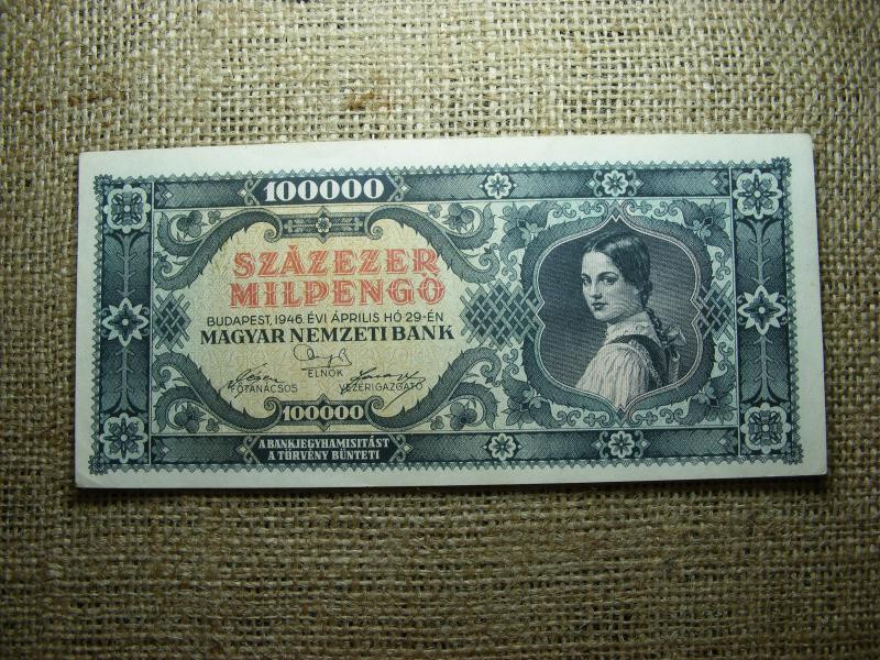 Százezer milpengő, 1946, papírpénz