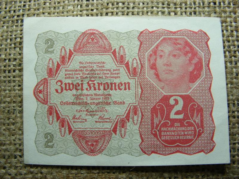 2 koronás bankjegy, 1922