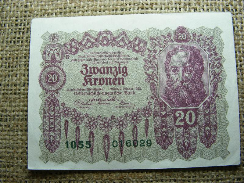 20 Korona, 1922, Magyar Királyság