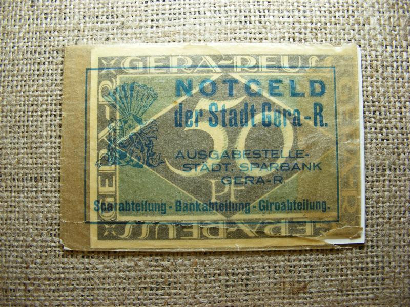 25, 50, 75 Pfennig 1921, eredeti zacskó, Gera