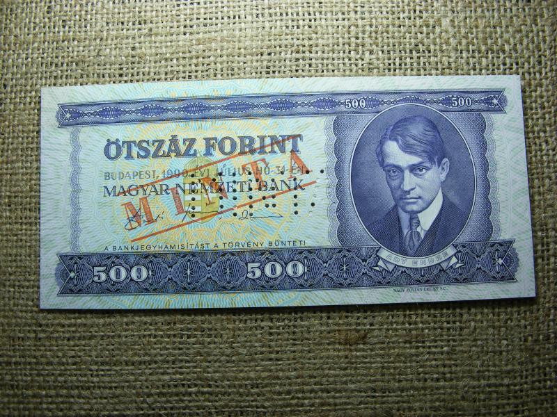 500 forintos bankjegy, 1990, MINTA, ritka
