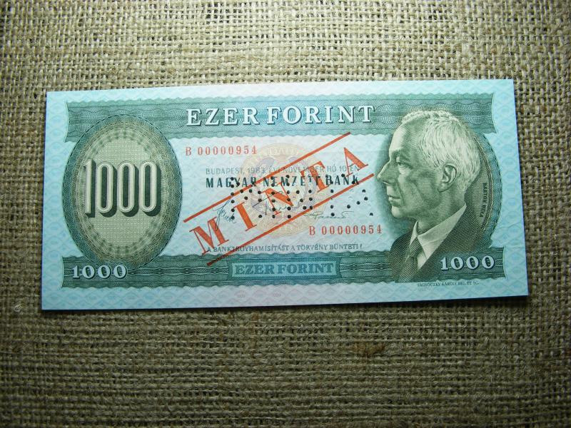 1000 forintos bankjegy, 1983, November B, MINTA, ritka