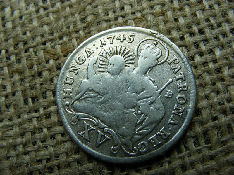 Mária Terézia XV krajcár, 1745 KB, gyenge
