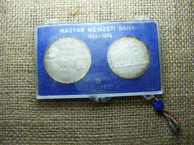 Ezüst 50 és 100 Forint, 1974, eredeti MNB tok