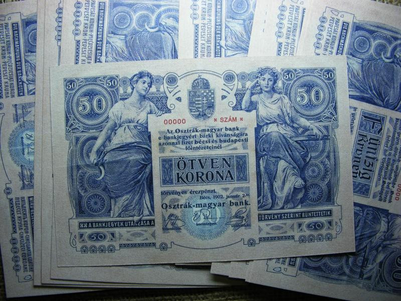 50 korona, 1902, nagyon jó minőségű, nyomdai másolat
